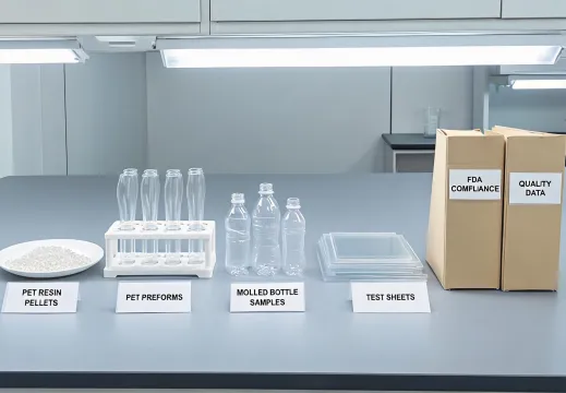 Packaging resin samples